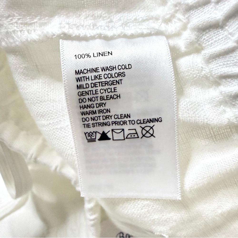 Tommy Bahama Women's Two Palms Linen Drawstring White Casual Shorts -Sz Med, NWT - Picture 11 of 14